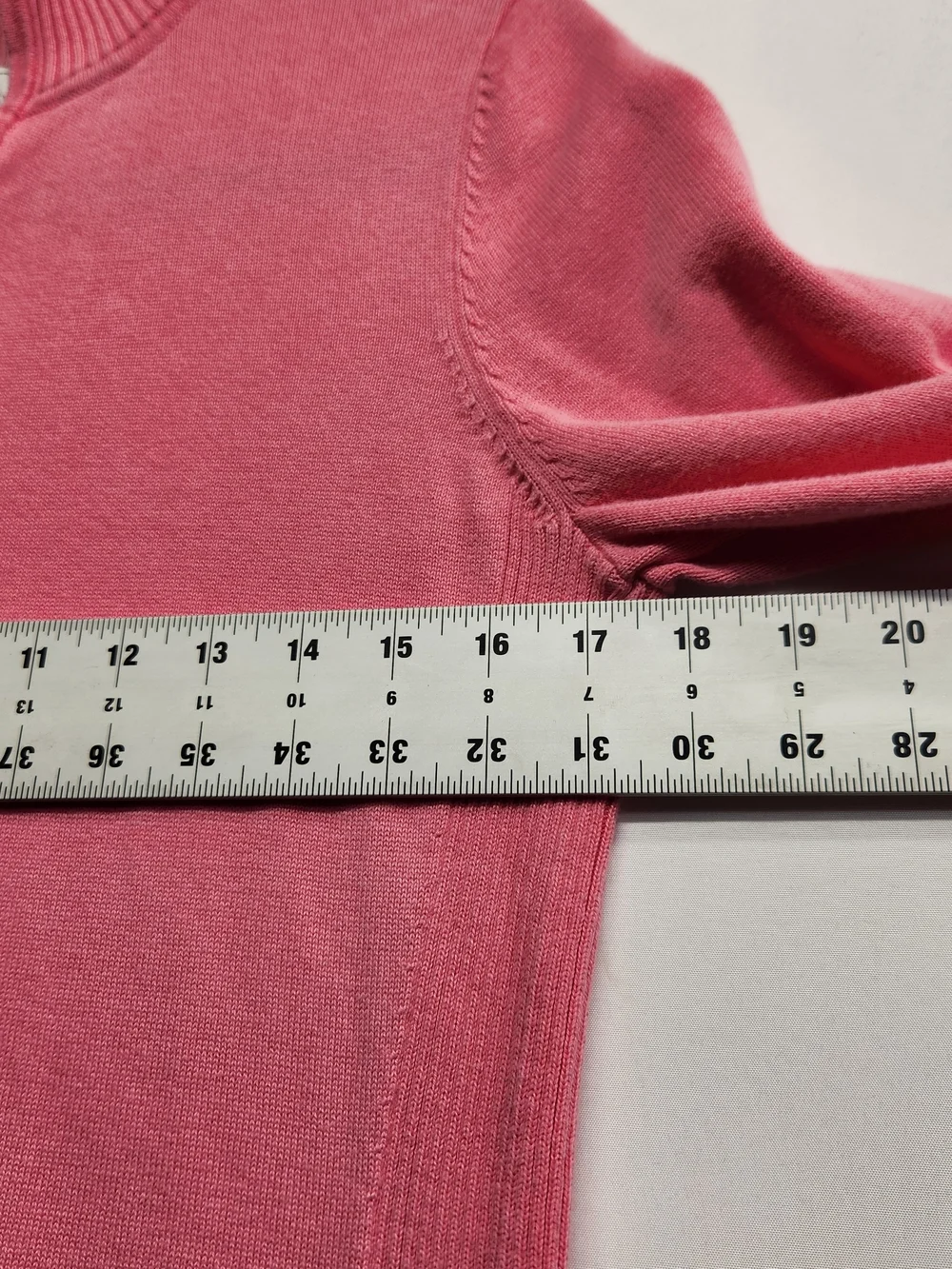 ⭐️Foxcroft Pink 100% Supima Cotton Quarter Zip Sweater Pullover Classic Knit Med